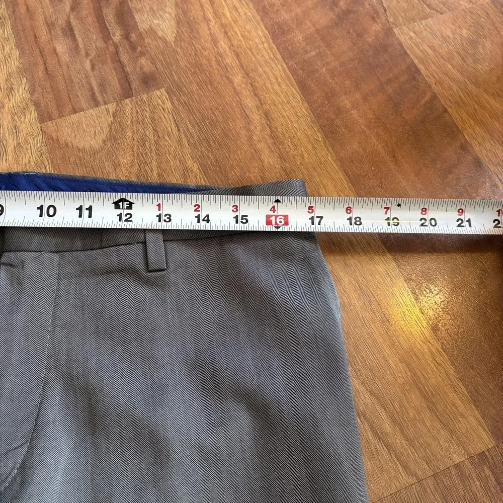 Lot Of 2 Banana Republic Pants Mens 34x34 Gray Modern Slim Herringbone Non Iron